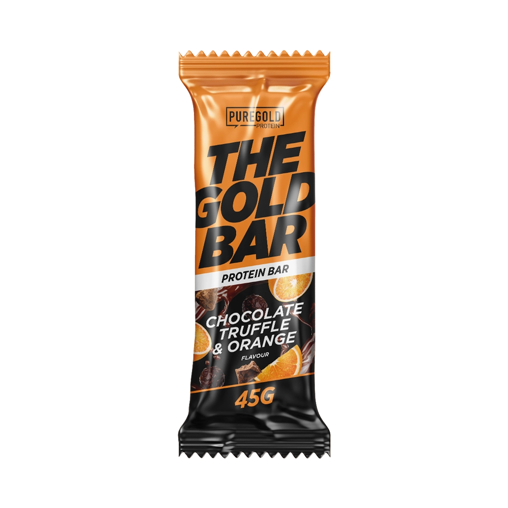 Goldbar Protein 45g - Barra Proteica Crocante – Chocolate, Trufa & Laranja