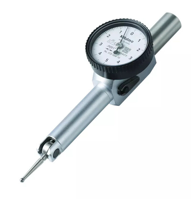 513-504-10T - Comparador de Alavanca -Modelo Pequeno Full Set, 0,01", 0,0001", D=4/9,52mm,Stem, Styli, Bar, Swivel Clamp, Mitutoyo