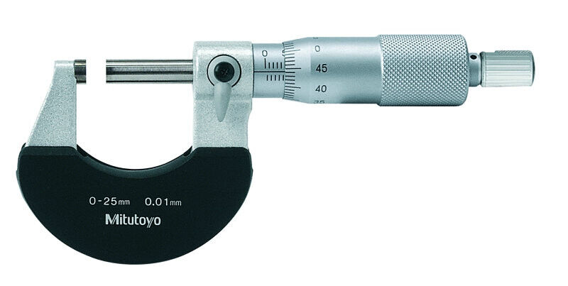 102-301 - Micrómetro de Exteriores com estrutura com termo-isolante, 0-25mm, 0.01mm, Mitutoyo