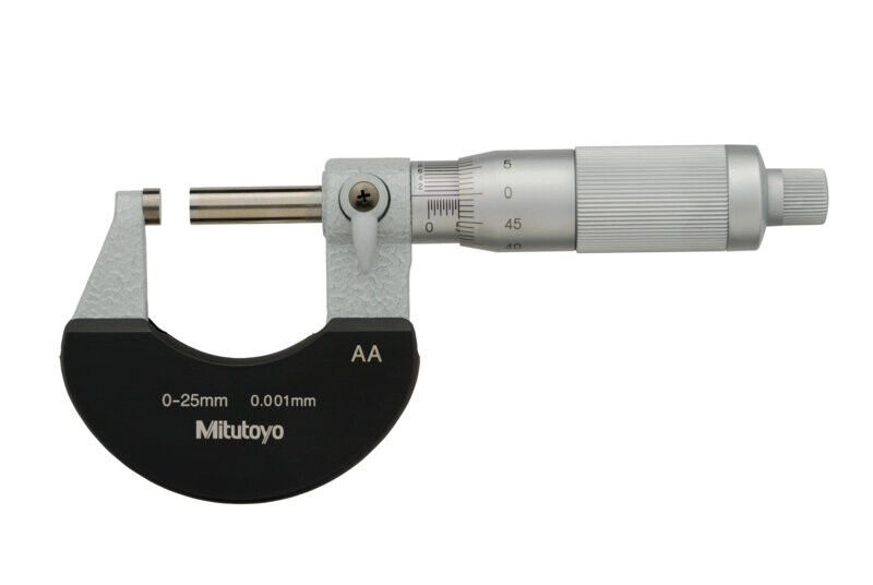 102-313 - Outside Micrometer com Heat Ins. Plate 0-25mm, Friction Thimble, 0,001mm, Mitutoyo