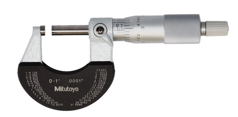 102-327-10 - Outside Micrometer com Heat Ins. Plate 0-1", 0,0001", Mitutoyo