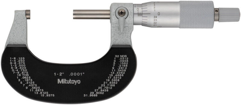 102-328-10 - Outside Micrometer com Heat Ins. Plate 1-2", 0,0001", Mitutoyo