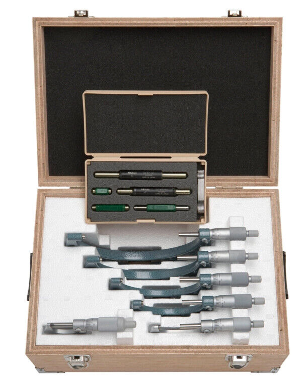 103-907-40 - Outside Micrometer Economy Design Set 0-6", (6 pcs.), 0,0001", Mitutoyo