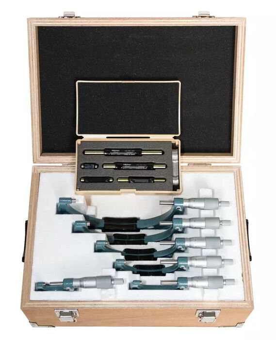 103-913-50 - Micrómetro de Exteriores -Conjunto 0-150mm, (6 pcs.), 0,01mm, Mitutoyo