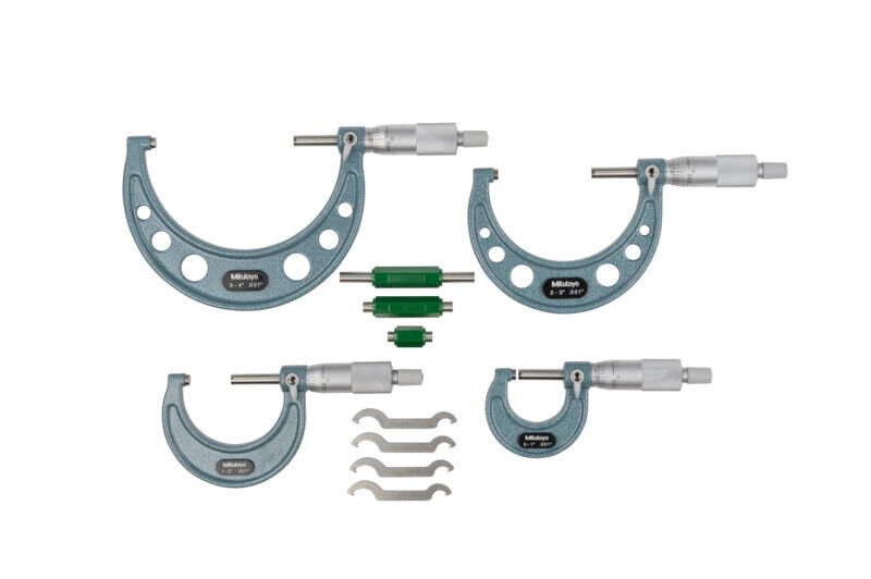103-930 - Micrómetro de Exteriores -Conjunto 0-4", (4 pcs.), 0,001", Mitutoyo