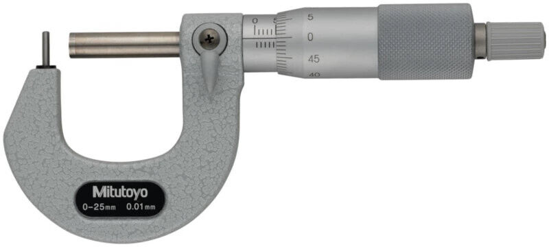 115-302 - Micrómetro -Tubos Pin Anvil Flat Spindle, 0-25mm, Mitutoyo