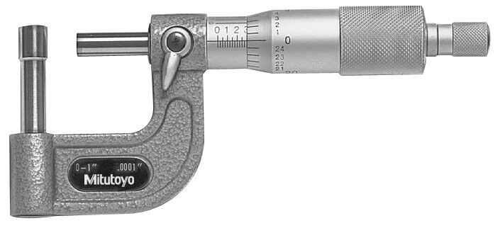 115-314 - Micrómetro -Tubos Cylindrical Anvil Flat Spindle, 0-1", Mitutoyo