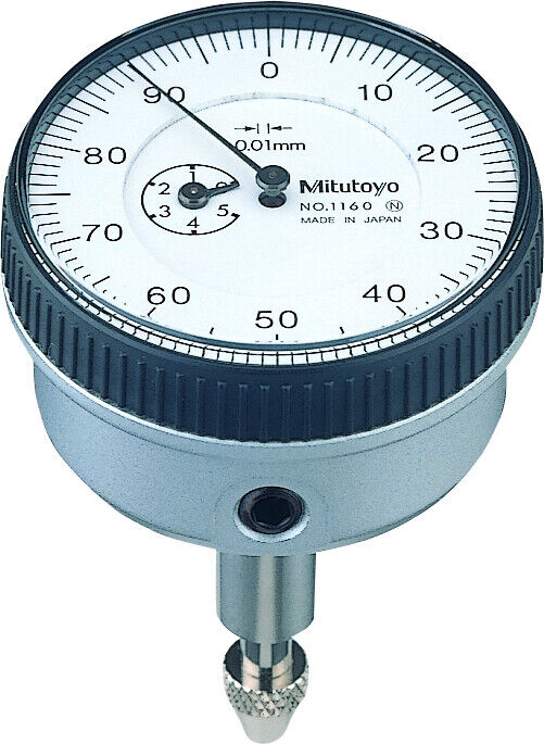 1160A - Comparador, Modelo ISO, Back Plunger Design, 5mm, 0,01mm, Mitutoyo