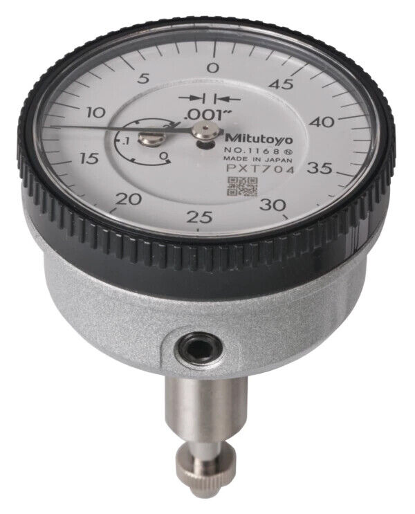 1168A - Comparador, ANSI/AGD Type Back Plunger Design, Reverse Dial Face, 0,2", 0,001", Mitutoyo