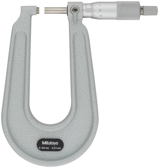 118-101 - Micrómetro -Chapa Metálica 0-25mm, Flat Anvil/Spindle, 100mm,Throat, Mitutoyo