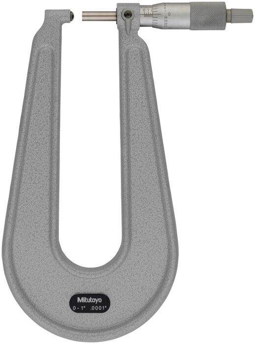 118-116 - Micrómetro -Chapa Metálica 0-1", Spherical Anvil, 6" Throat, Mitutoyo