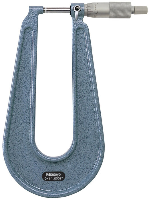 118-129 - Micrómetro -Chapa Metálica 0-1", Flat Anvil/Spindle, 6" Throat, Mitutoyo