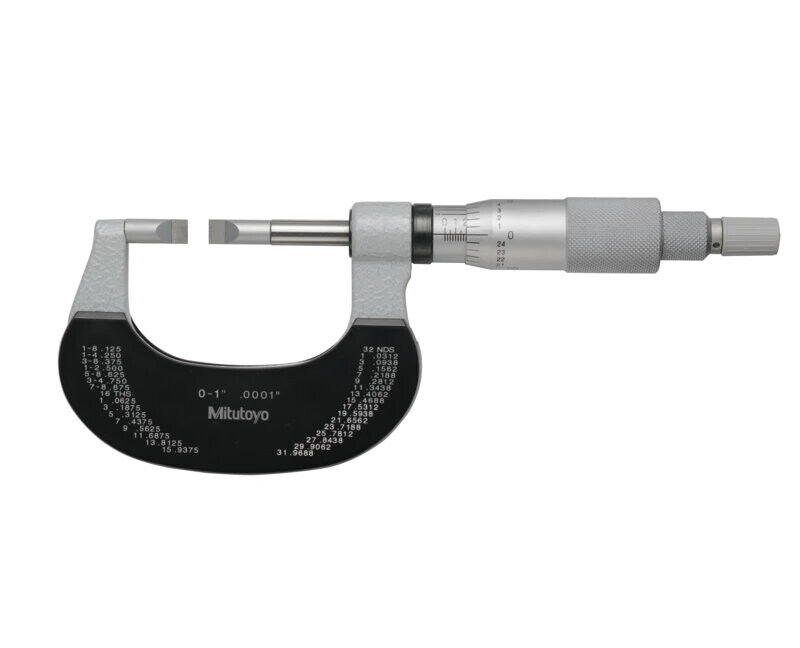 122-151-10 - Blade Micrometer, Metal duro-Tipped Blade 0-1", 0,4mm,Blade, Mitutoyo