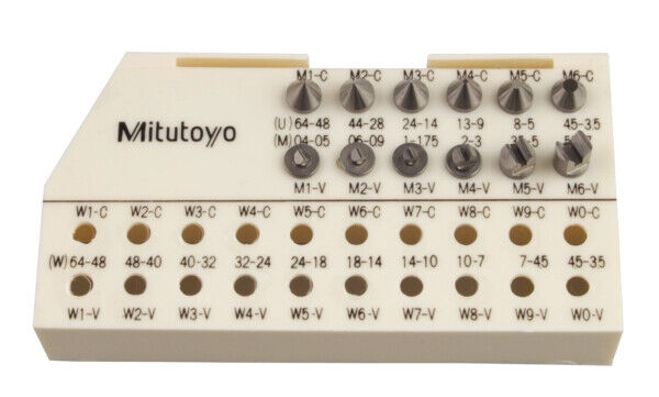 126-800 - Interchangeable Tip Set (Métrico/UNF) 6 pairs, Mitutoyo