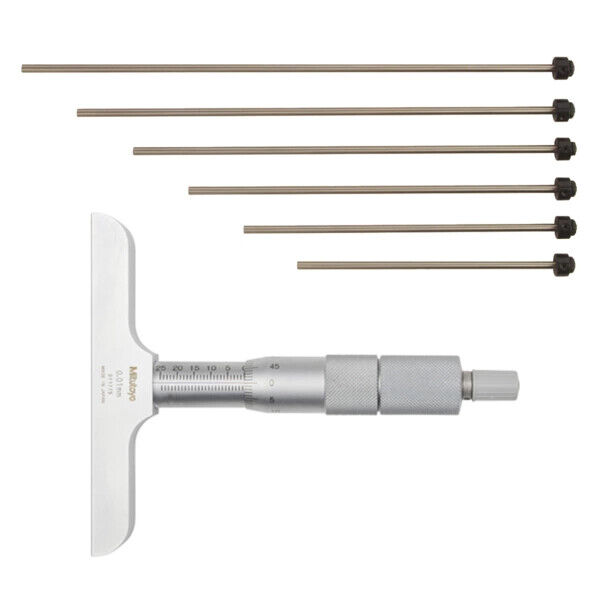 129-116 - Micrómetro de Profundidade -varetas Intermutáveis 0-150mm, 101mm,Base, Mitutoyo