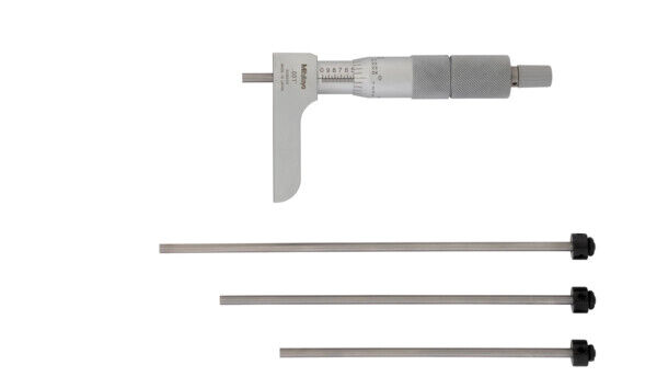 129-331 - Depth Micrometer, interchangeable rods Half Base Type 0,4-4", Mitutoyo