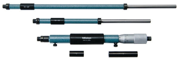 141-121 - Micrómetro de Interiores -Hastes Intermutáveis 8-20", com 3 Rods, Hardened Face, Mitutoyo