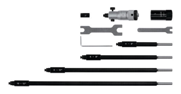 141-233 - Micrómetro de Interiores -Hastes Intermutáveis 2-12", com 5 Rods, Hardened Face, Mitutoyo