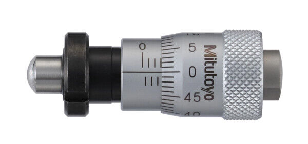 148-314-10 - cabeça micrométrica, Short Thimble Type 0-6,5mm, 0,01mm, Spherical com Clamp Nut, Mitutoyo