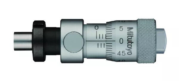 148-317-10 - cabeça micrométrica, Locking Screw Type 0-6,5mm, 0,01mm, Flat, com Clamp Nut, Mitutoyo