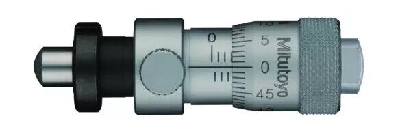 148-319-10 - cabeça micrométrica, Locking Screw Type 0-6,5mm, 0,01mm, Spherical, com Clamp Nut, Mitutoyo