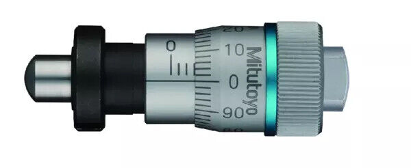 148-343-10 - cabeça micrométrica, Spindle Feed 0,1mm/rev. 0-6,5mm, 0,002mm, Spherical, com Clamp Nut, Mitutoyo
