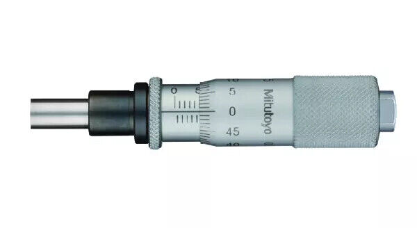 149-183-10 - cabeça micrométrica, Metal duro Tipped Spindle Standard Type, 0-15mm, 0,01mm, Flat, com Spindle Lock, Mitutoyo