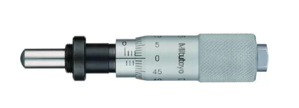 149-802-10 - cabeça micrométrica, Metal duro Tipped Spindle Standard Type, 0-15mm, 0,01mm, Spherical, com Clamp Nut, Mitutoyo