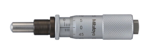 149-803-10 - cabeça micrométrica, Metal duro Tipped Spindle Standard Type, 0-15mm, 0,01mm, Spherical, com Spindle Lock, Mitutoyo