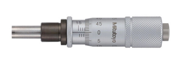 149-823-10 - cabeça micrométrica, Metal duro Tipped Spindle Standard Type, 0-15mm, 0,01mm, Flat, com Spindle Lock, Rev. Reading, Mitutoyo