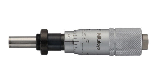 149-832-10 - cabeça micrométrica, Metal duro Tipped Spindle Standard Type, 0-0,5", 0,001", Flat, com Clamp Nut, Rev. Reading, Mitutoyo