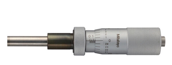 151-241-10 - cabeça micrométrica, Medium-sized Type com D=8mm,Spindle, 0-1", 0,001", Flat, com Spindle Lock, sem Ratched, Mitutoyo
