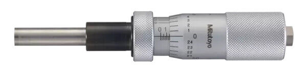 151-243-10 - cabeça micrométrica, Medium-sized Type com D=8mm,Spindle, 0-1", 0,0001", Flat, com Spindle Lock, sem Ratched, Mitutoyo