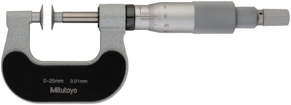 169-101-10 - Disc Micrometer, Non-Rotating Spindle 0-25mm, Full Faced, D=14,3mm, Mitutoyo
