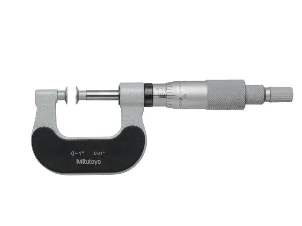 169-103-10 - Disc Micrometer, Non-Rotating Spindle 0-1", Full Faced, D=14,3mm, Mitutoyo