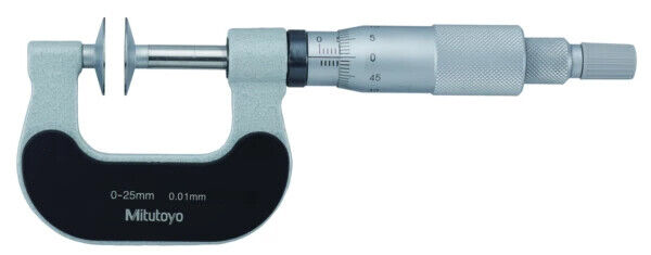 169-201-10 - Disc Micrometer, Non-Rotating Spindle 0-25mm, D=20mm, Mitutoyo