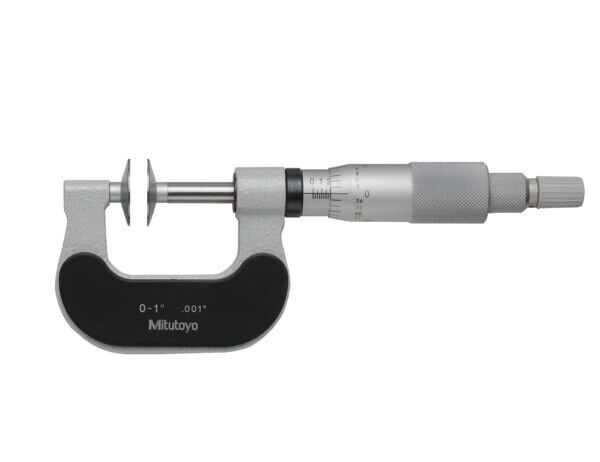 169-203-10 - Disc Micrometer, Non-Rotating Spindle 0-1", D=20mm, Mitutoyo