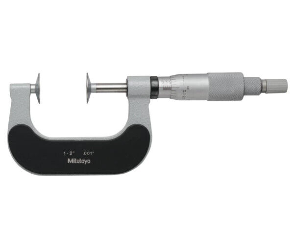 169-204-10 - Disc Micrometer, Non-Rotating Spindle 1-2", D=20mm, Mitutoyo