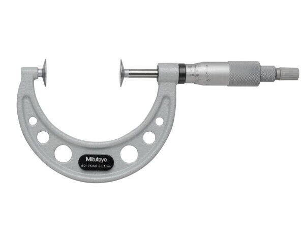 169-205-10 - Disc Micrometer, Non-Rotating Spindle 50-75mm, D=20mm, Mitutoyo