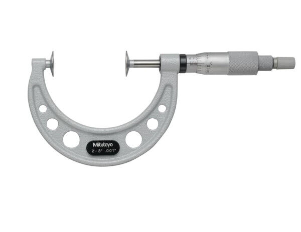 169-206-10 - Disc Micrometer, Non-Rotating Spindle 2-3", D=20mm, Mitutoyo
