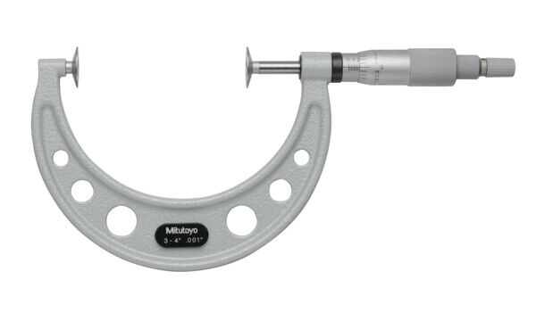 169-208-10 - Disc Micrometer, Non-Rotating Spindle 3-4", D=20mm, Mitutoyo