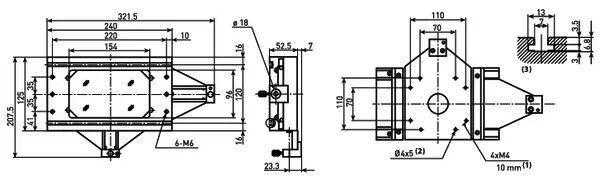 176-207 - Mesa para TM-500, 100x50 mm, Mitutoyo