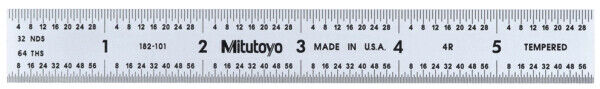 182-101 - Réguas de Aço 6", Polegadas, Mitutoyo