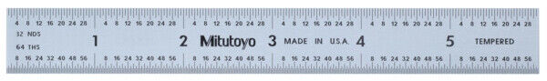 182-104 - Réguas de Aço 6", Polegadas, Mitutoyo