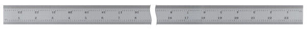 182-165 - Réguas de Aço 600mm/24", Métrico/Polegadas, Mitutoyo