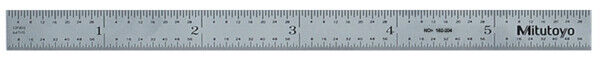 182-204 - Réguas de Aço 6", Polegadas, Mitutoyo