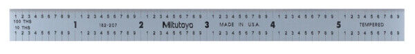 182-207 - Réguas de Aço 150mm/6", Métrico/Polegadas, Mitutoyo
