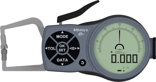 209-931 - Medidor Rápido para Exteriores 0-10mm, 0,005mm, D=6mm,Disco, Mitutoyo