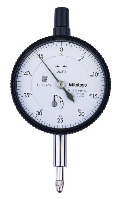 2124AB-10 - Comparador, Tampa lisa, Modelo ISO, Jewelled Bearing, 5mm, 0,005mm, Mitutoyo