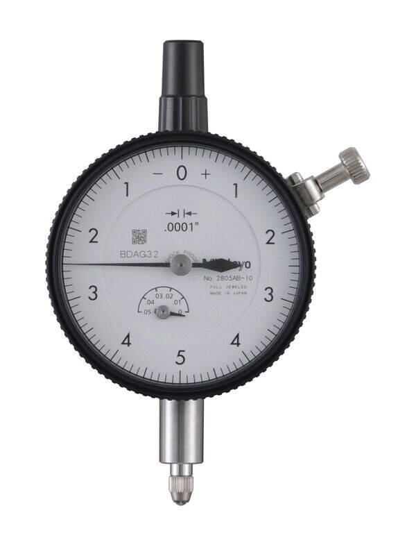 2805AB-10 - Comparador, Tampa lisa, ANSI/AGD Type Jewelled Bearing, Shockproof, 0,05", 0,0001", Mitutoyo